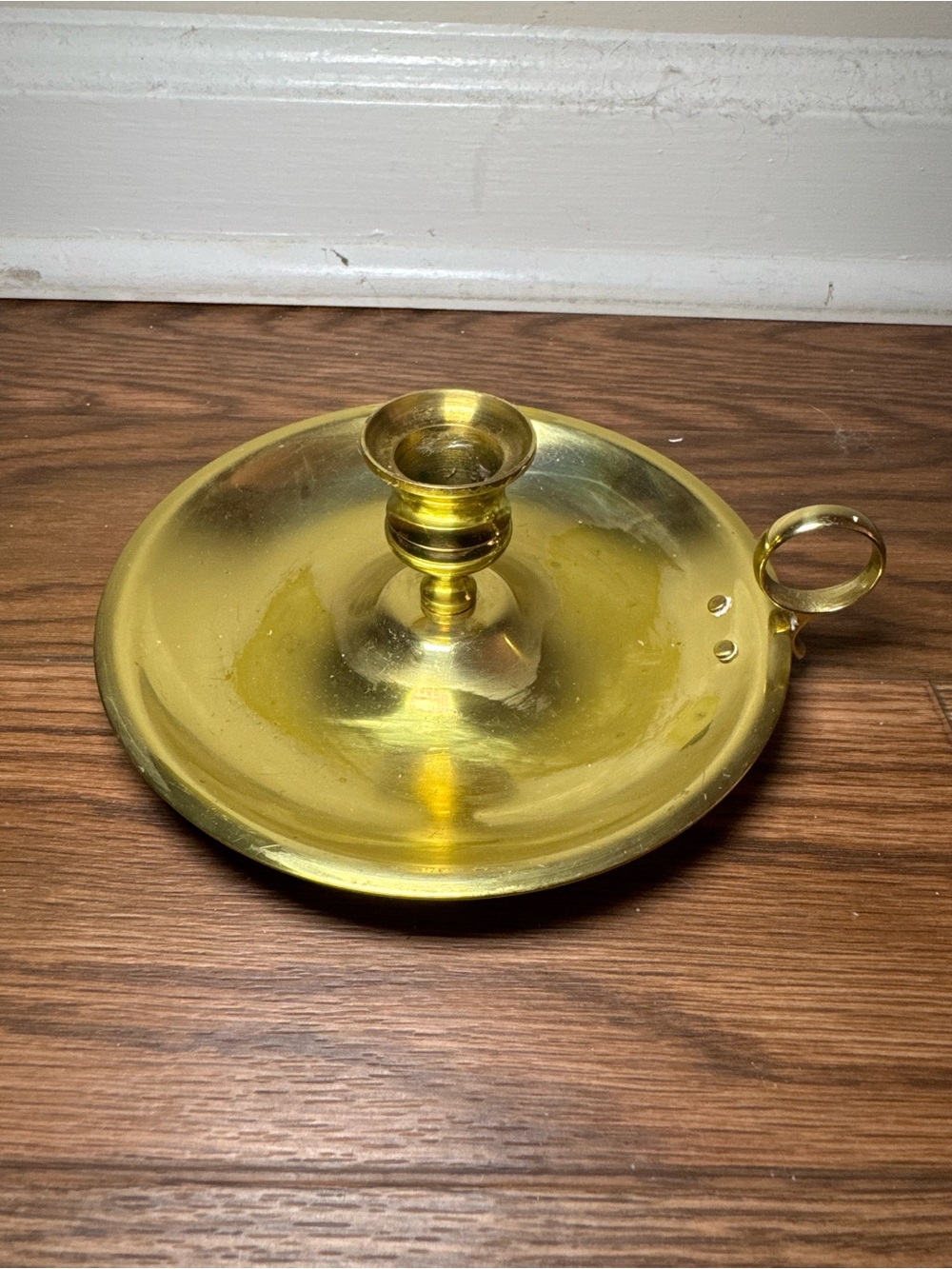 Baldwin Brass Chamberstick Candle Holder - Gold